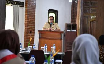 Ketua Bawaslu Kabupaten Semarang Agus Riyanto, dalam kegiatan penguatan kapasitas kelembagaan di Melva Balemong Resort, Selasa 16 Desember 2025