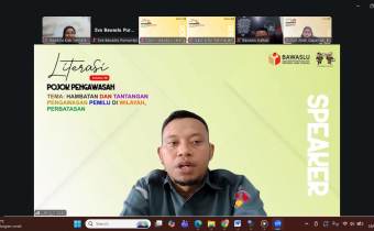 Anggota Bawaslu Kabupaten Cilacap menjadi pemateri dalam kegiatan Pojok Pengawasan Vol.8