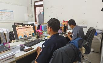 Kasubbag P3SP2H Bawaslu Kab. Semarang beserta staf mengikuti Zoom Meeting Rakor PDPPB