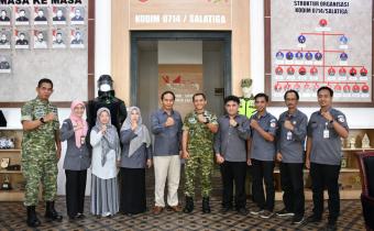 Jajaran Bawaslu Kabupaten Semarang dengan Kodim 0714/Salatiga pada Selasa, 7 April 2026.