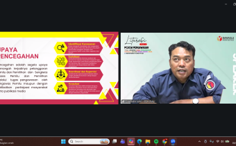 Narasumber Saefudin Juhri, Anggota Bawaslu Kabupaten Pemalang dalam kegiatan Literasi Pojok Pengawasan Vol. 12 pada Senin, 4 Mei 2026.