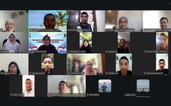 Rapat daring yang diadakan oleh Sekretariat Bawaslu Kabupaten Semarang dalam mempersiapkan tindak lanjut Bawaslu Membelajarkan Vol 2