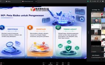 Kegiatan Literasi Pojok Pengawasan Volume 19: Urgensi IKP Menavigasi Pengawasan Pemilu (Belajar dari Pengalaman Tahun 2024) melalui zoom, Senin 24 Agustus 2026