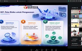 Kegiatan Literasi Pojok Pengawasan Volume 19: Urgensi IKP Menavigasi Pengawasan Pemilu (Belajar dari Pengalaman Tahun 2024) melalui zoom, Senin 24 Agustus 2026