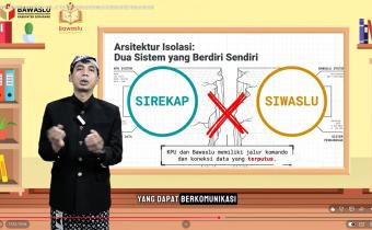 Koordinator Divisi Pencegahan, Parmas dan Humas Bawaslu Kabupaten Semarang, Muharom Al Rosyid saat menjadi presenter dalam program Bawaslu Membelajarkan Volume 2 Tahun 2026