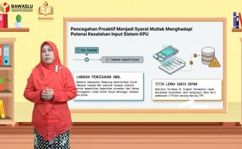 Koordinator Divisi SDMO dan Diklat Bawaslu Kabupaten Semarang, Fithriyah saat menjadi presenter Bawaslu Membelajarkan Volume 2 Tahun 2026