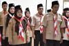 Suasana Pelantikan dan Pengukuhan Mabi dan Pinsaka Adhyasta Pemilu Kwarcab Gerakan Pramuka Semarang di Aula Bawaslu Kabupaten Semarang, Selasa 12 Mei 2026